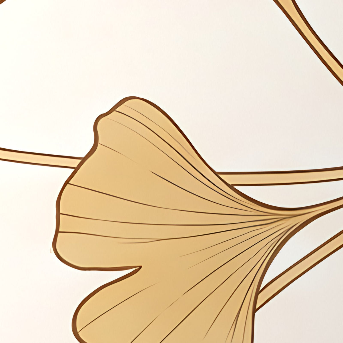 Gros plan sur le motif Ginkgo, environ 30 cm de large