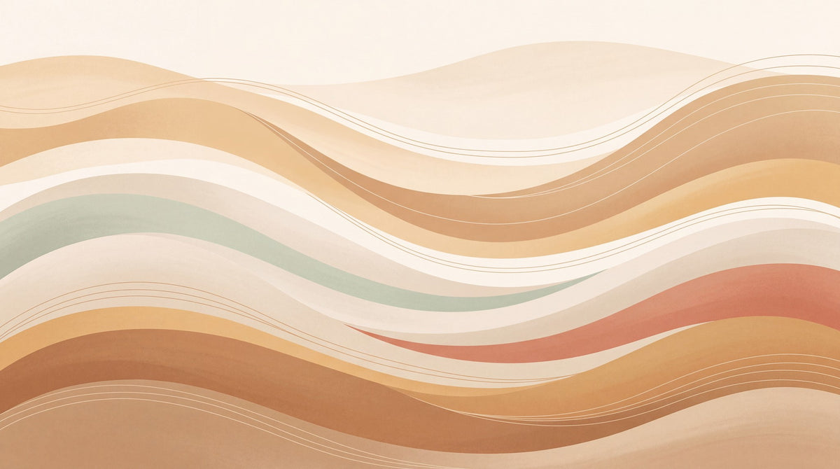 Dessin entier du panoramique Vagues de sable