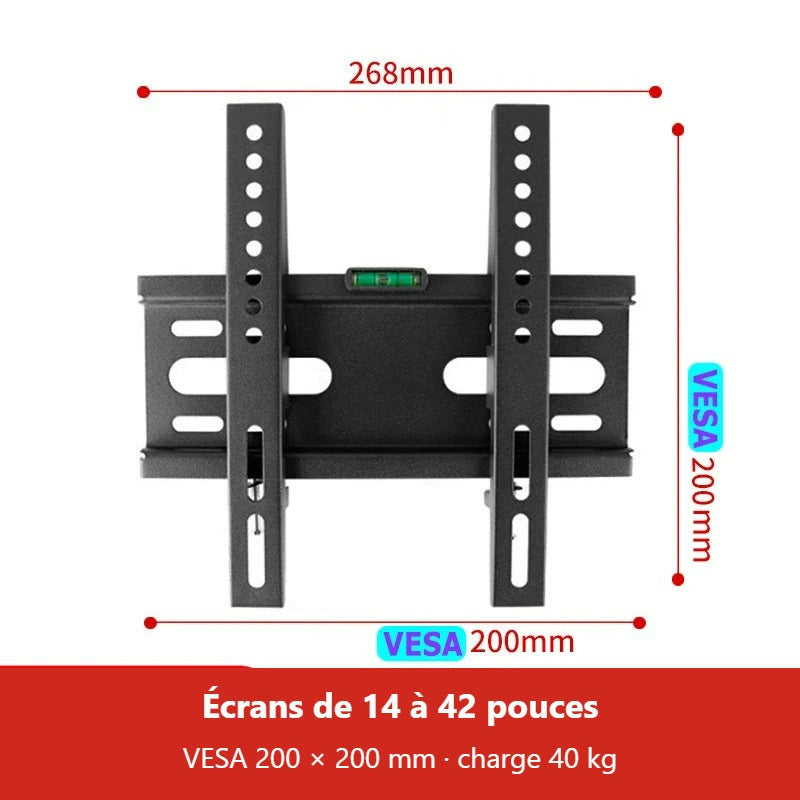 Cotes de la platine, écrans de 14 à 42 pouces, VESA 200x200 mm, charge 40 kg