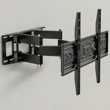 Support TV mural orientable bras articulé déplié, écran jusqu'à 80 pouces