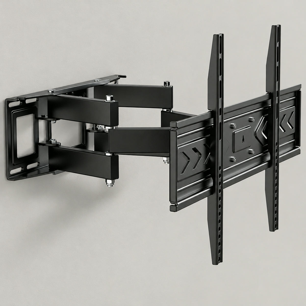 Support TV mural orientable bras articulé déplié, écran jusqu'à 80 pouces Image