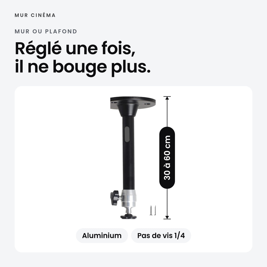 Visuel Mur Cinéma : Réglé une fois, il ne bouge plus
