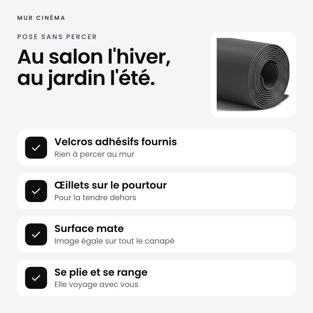 Visuel Mur Cinéma : Au salon l'hiver, au jardin l'été