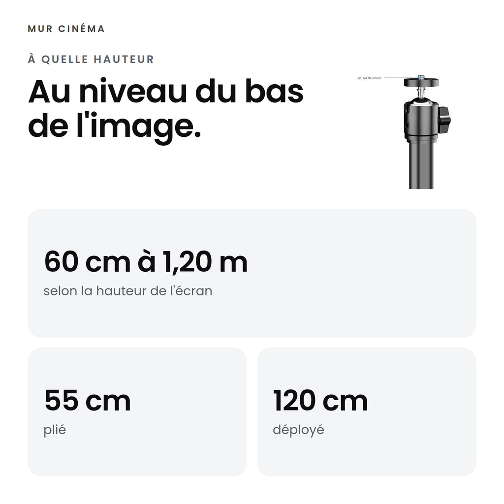 Visuel Mur Cinéma : Au niveau du bas de l'image