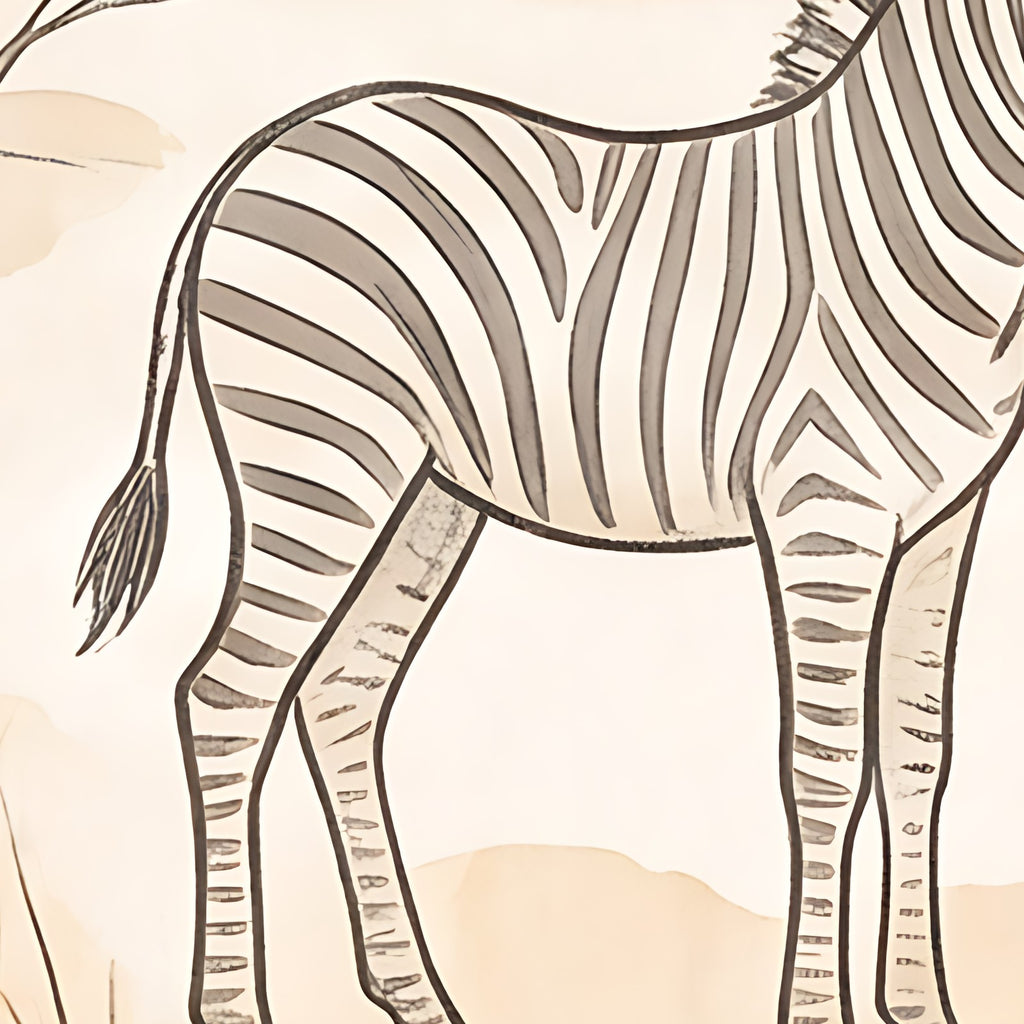 Détail du papier peint Savane douce, 40 cm de large