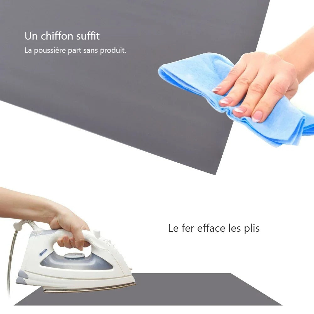 Entretien de la toile au chiffon et au fer
