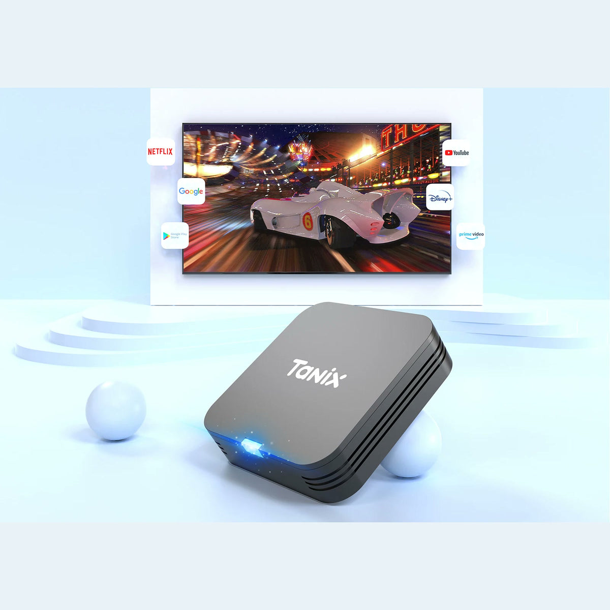 Applications de streaming affichées sur le téléviseur